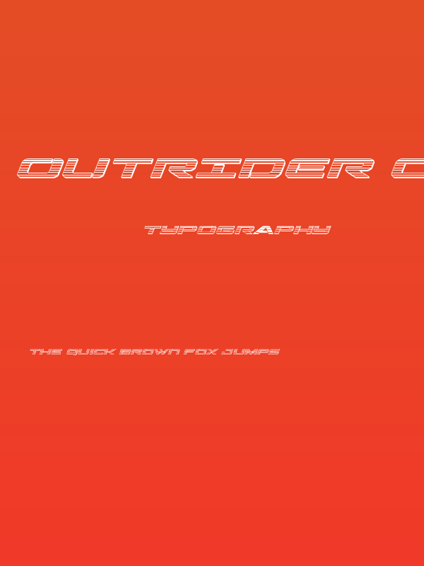 Outrider Chrome Italic Italic Poster