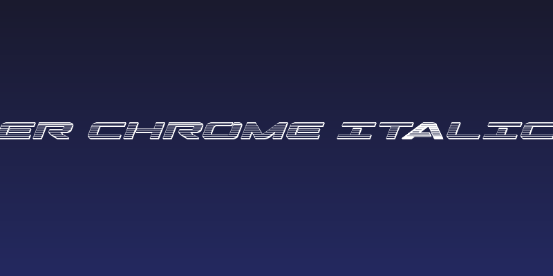 Outrider Chrome Italic Italic Social Header