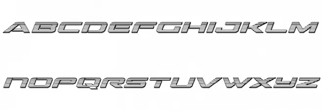 Outrider Chrome Italic Italic फ़ॉन्ट लोअरकेस