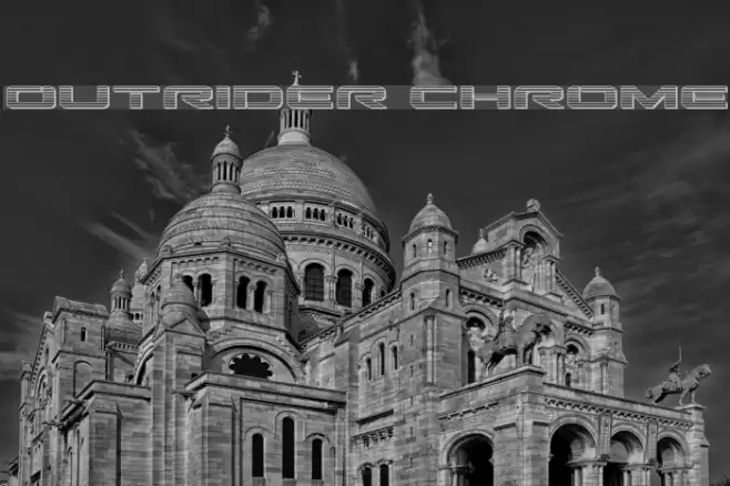 Outrider Chrome Font examples