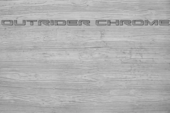 Outrider Chrome Font examples