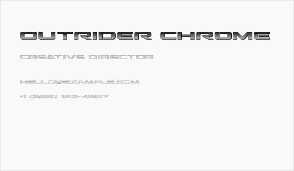 Outrider Chrome Business Card