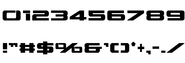 Outrider Condensed Bold Condensed Bold Font OTHER CHARS