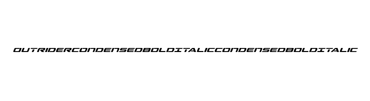 Outrider Condensed Bold Italic Condensed Bold Italic  font caratteri gratis