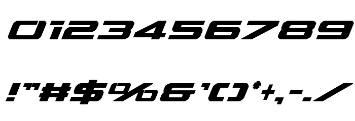 Outrider Condensed Bold Italic Condensed Bold Italic Font OTHER CHARS