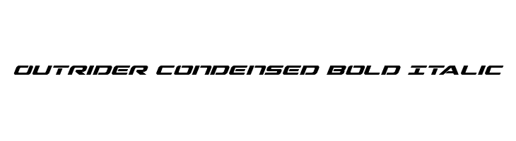 Outrider Condensed Bold Italic  免费字体下载