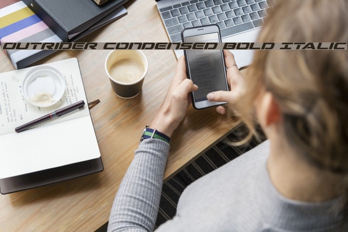 Outrider Condensed Bold Italic Example 3