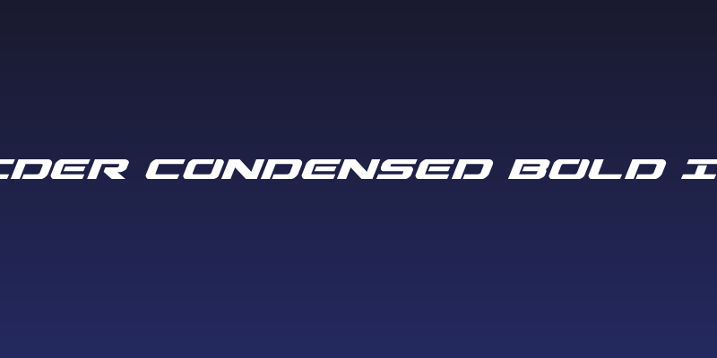 Outrider Condensed Bold Italic Social Header