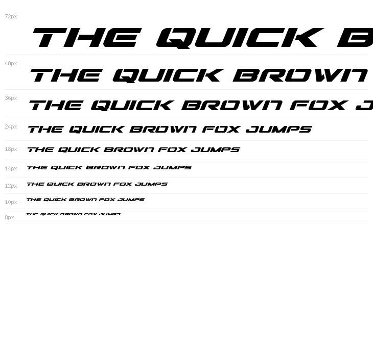 Outrider Condensed Bold Italic Waterfall