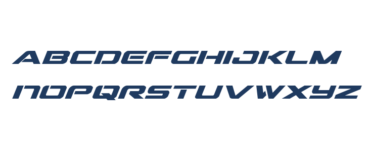 Outrider Condensed Bold Italic Lowercase