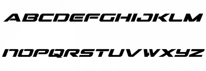 Outrider Condensed Bold Italic Schriftart Kleinbuchstaben