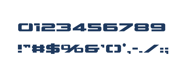 Outrider Condensed Bold Other Characters