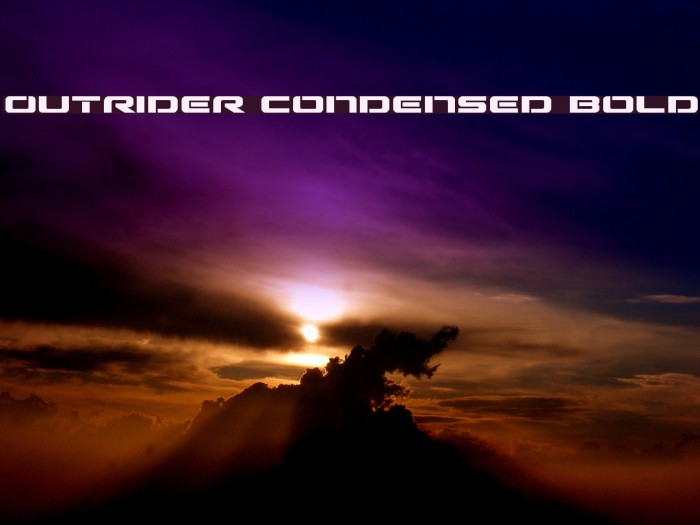 Outrider Condensed Bold Example 2