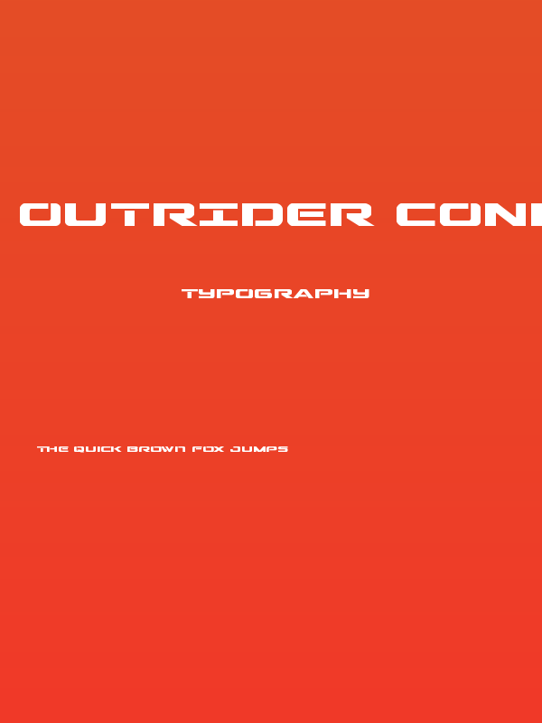 Outrider Condensed Bold Poster