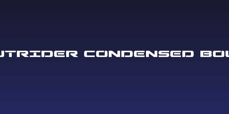 Outrider Condensed Bold Social Header