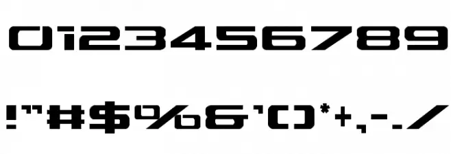 Outrider Condensed Condensed Font OTHER CHARS