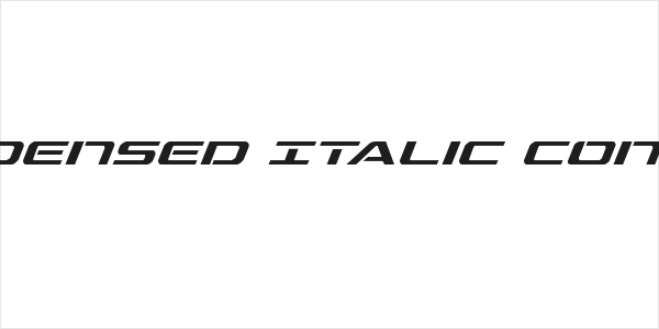 Outrider Condensed Italic Condensed Italic Logo