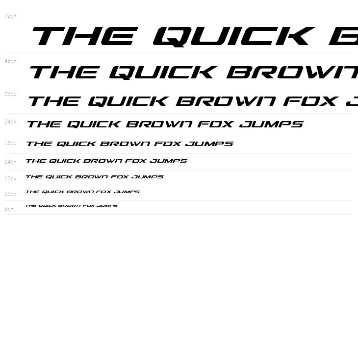 Outrider Condensed Italic Condensed Italic Waterfall