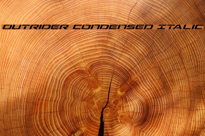 Outrider Condensed Italic Font examples