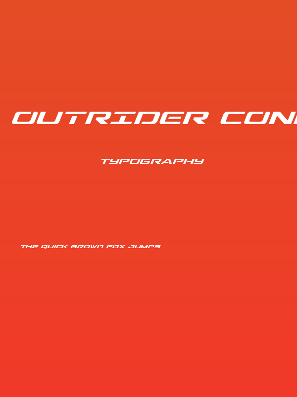 Outrider Condensed Italic Poster