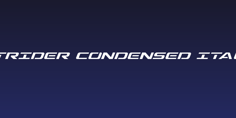Outrider Condensed Italic Social Header