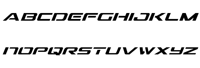 Outrider Condensed Italic Font LOWERCASE