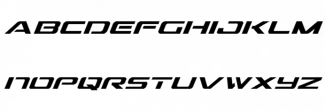 Outrider Condensed Italic Caratteri MINUSCOLO