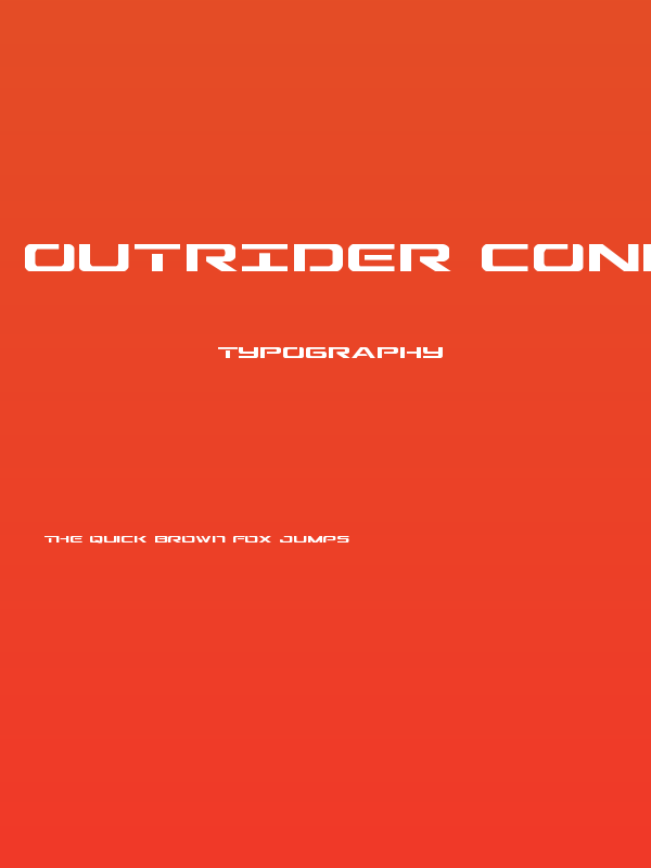 Outrider Condensed Poster