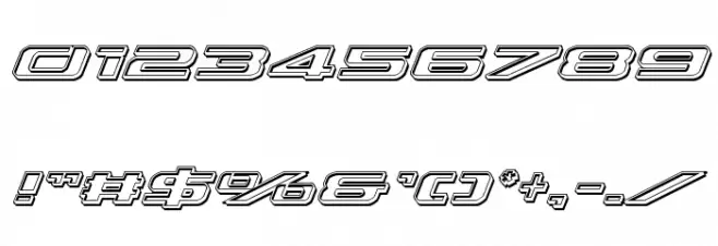 Outrider Engraved Italic Italic Font OTHER CHARS