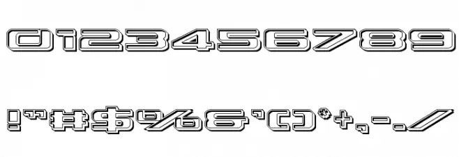 Outrider Engraved Font OTHER CHARS