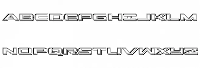 Outrider Engraved Font Litere mari