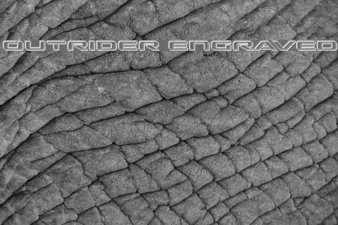 Outrider Engraved Font examples