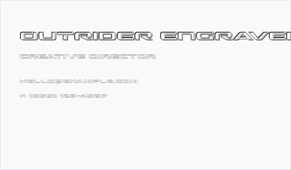 Outrider Engraved Business Card