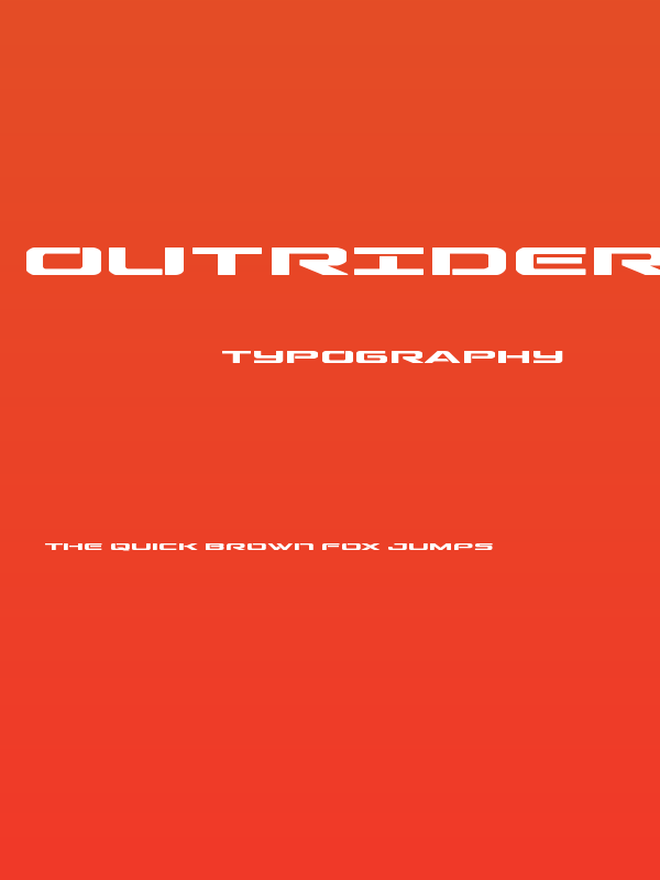 Outrider Expanded Bold Expanded Bold Poster