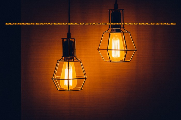 Outrider Expanded Bold Italic Expanded Bold Italic Example 3