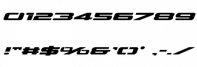 Outrider Expanded Bold Italic Font OTHER CHARS