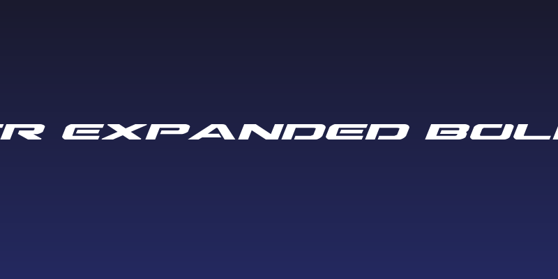 Outrider Expanded Bold Italic Social Header