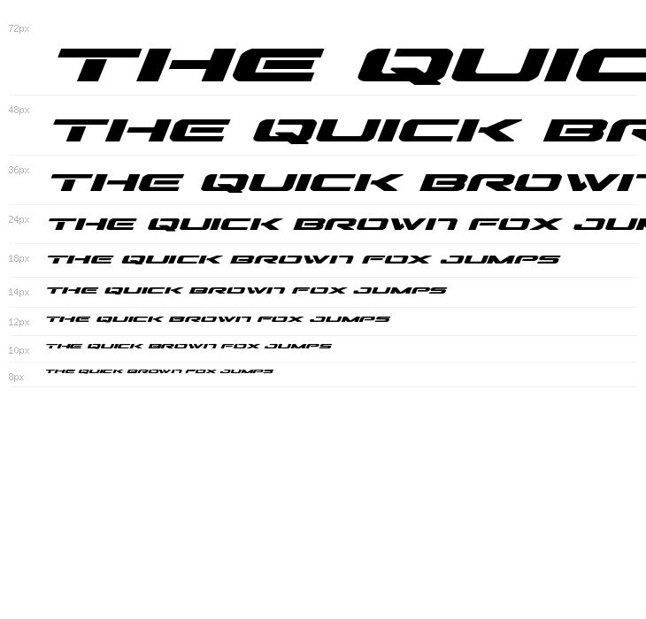 Outrider Expanded Bold Italic Waterfall