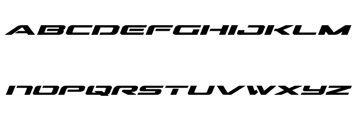Outrider Expanded Bold Italic Font LOWERCASE