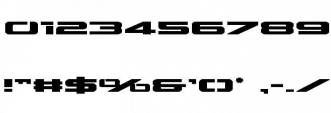 Outrider Expanded Bold Font OTHER CHARS