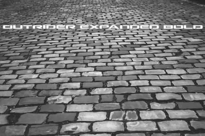 Outrider Expanded Bold Font examples
