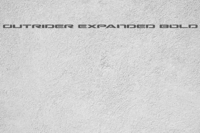 Outrider Expanded Bold Font examples