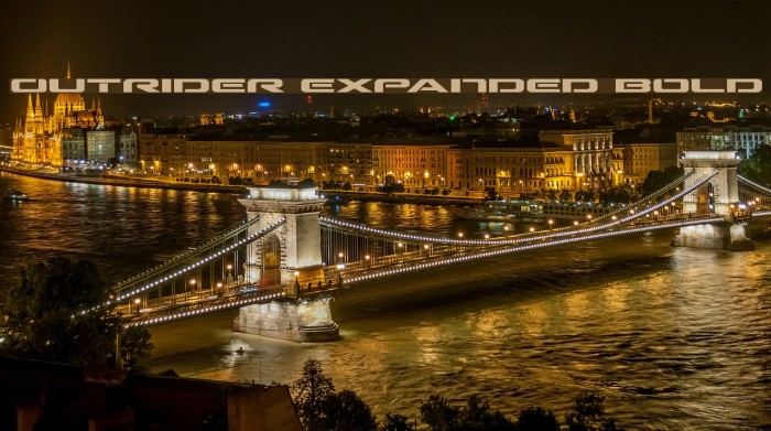 Outrider Expanded Bold Font examples