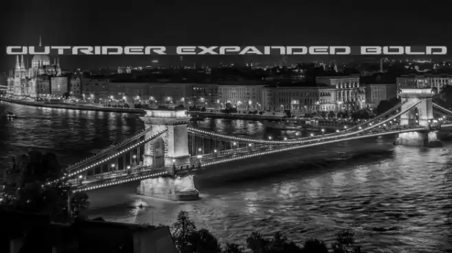 Outrider Expanded Bold Font examples