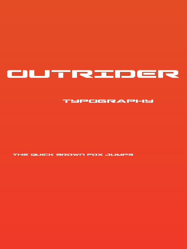 Outrider Expanded Bold Poster