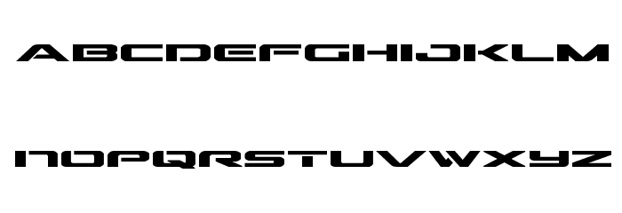 Outrider Expanded Bold Font LOWERCASE