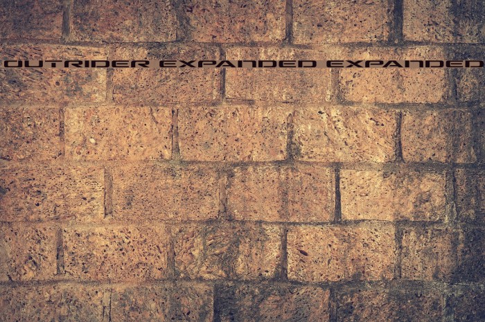 Outrider Expanded Expanded Font examples