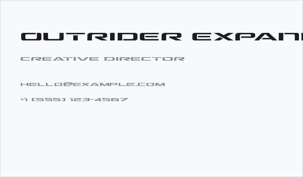 Outrider Expanded Expanded Business Card