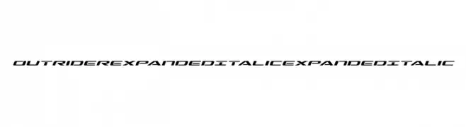 Outrider Expanded Italic Expanded Italic  Frei Schriftart Herunterladen