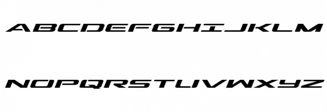 Outrider Expanded Italic Expanded Italic Font UPPERCASE